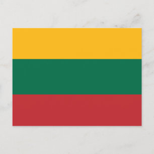Cartão Postal Bandeira da Lituânia