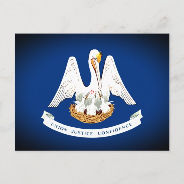 Cartão Postal Bandeira da Louisiana (Frente)