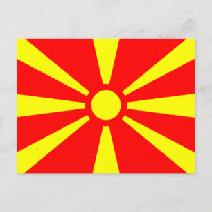 Cartão Postal Bandeira da Macedônia