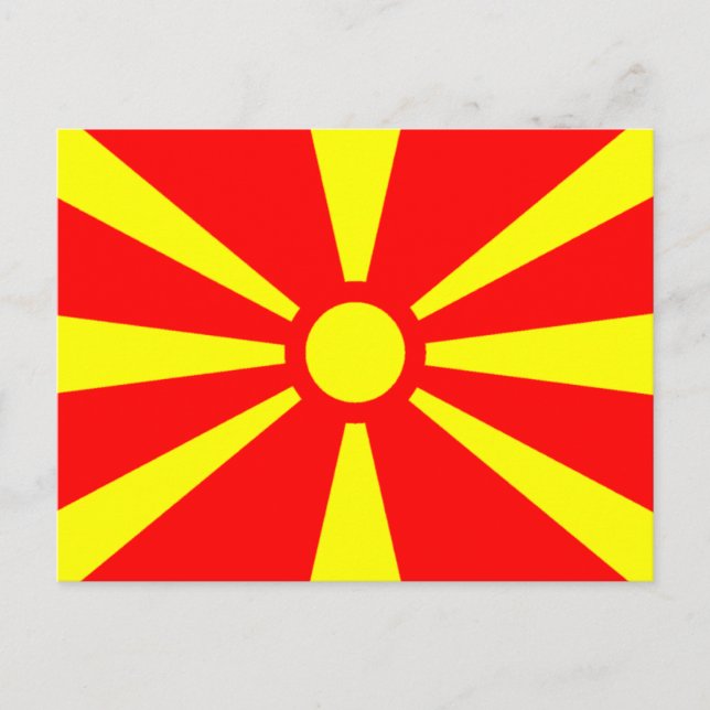 Cartão Postal Bandeira da Macedônia (Frente)