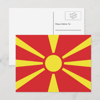Cartão Postal Bandeira da Macedônia, Bandeira da Macedônia do No