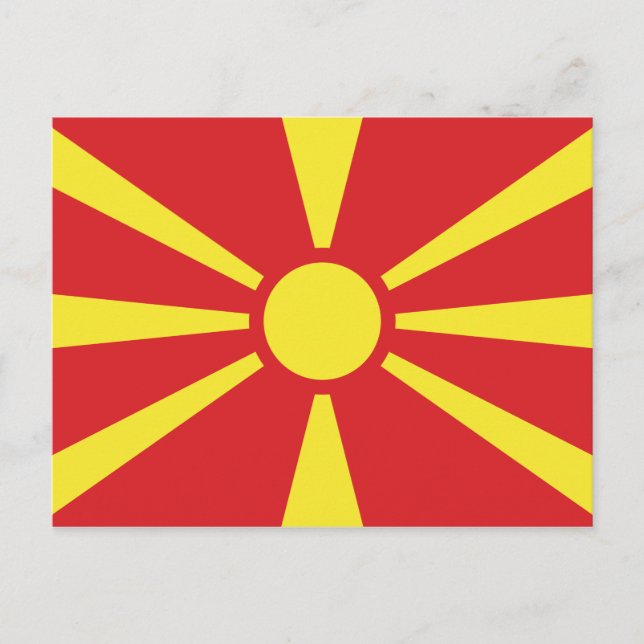 Cartão Postal Bandeira da Macedônia do Norte (Frente)