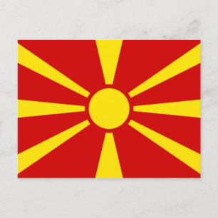 Cartão Postal Bandeira da Macedônia (Macedônio)