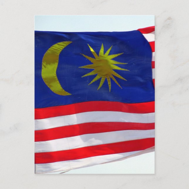 Cartão Postal bandeira da malásia (Frente)