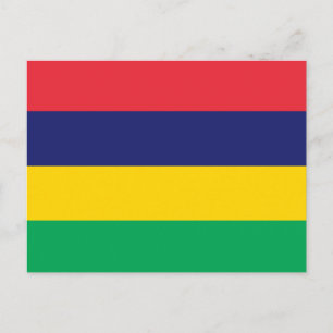 Cartão Postal Bandeira da Maurícia