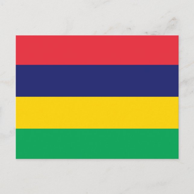 Cartão Postal Bandeira da Maurícia (Frente)
