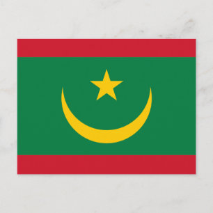 Cartão Postal Bandeira da Mauritânia