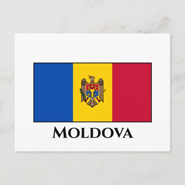 Cartão Postal Bandeira da Moldávia (Frente)