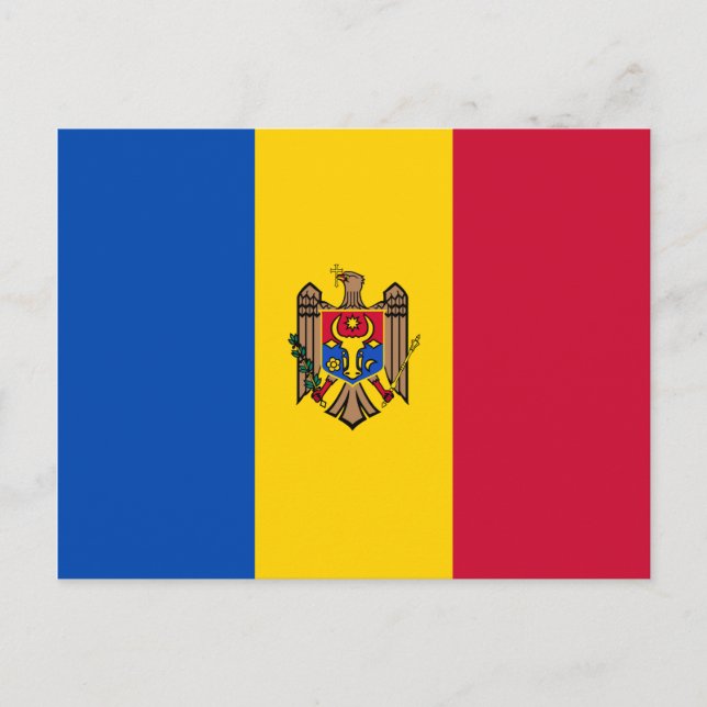 Cartão Postal Bandeira da Moldávia (Frente)