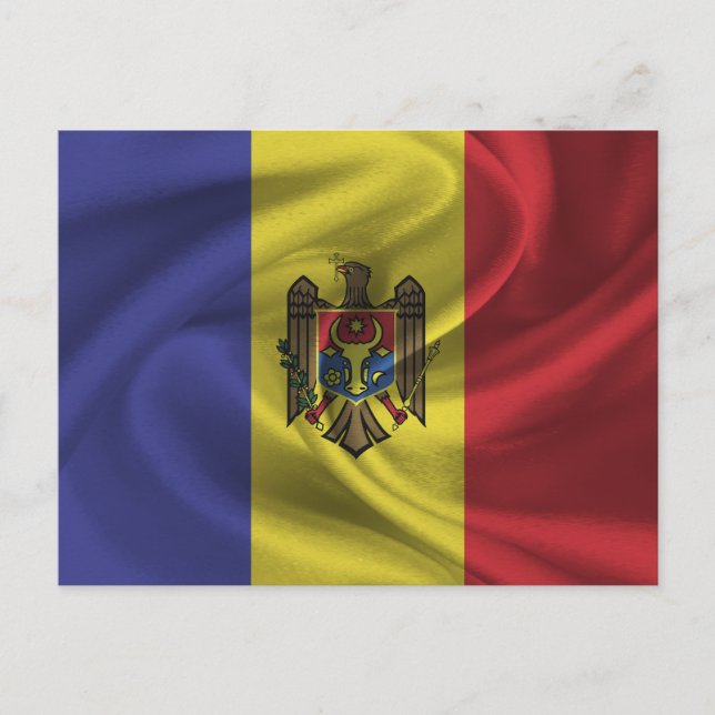 Cartão Postal Bandeira da Moldávia (Frente)