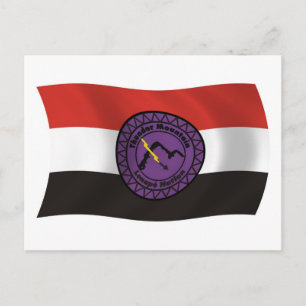 Cartão Postal Bandeira da Nação Lenape Thunder Mountain Cartão-p