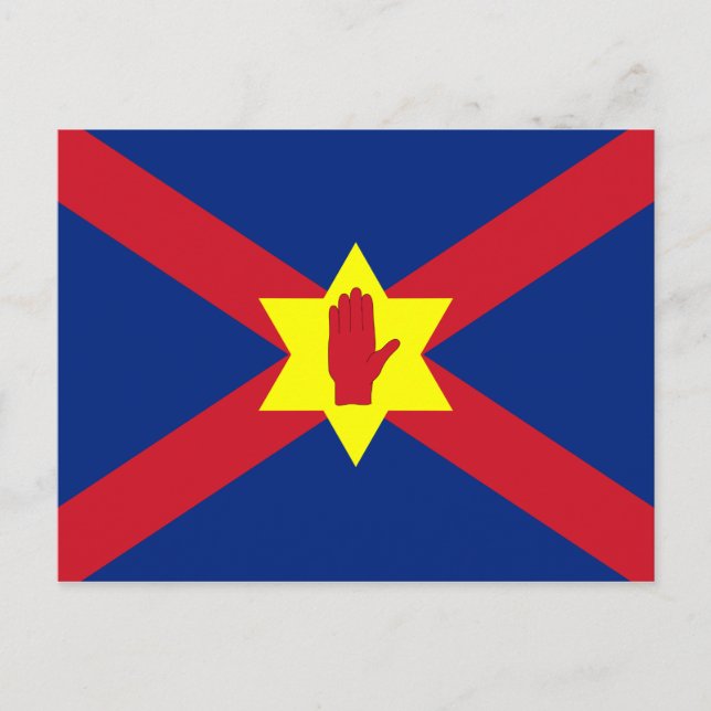 Cartão Postal Bandeira da Nação Ulster (Irlanda Norte) (Frente)