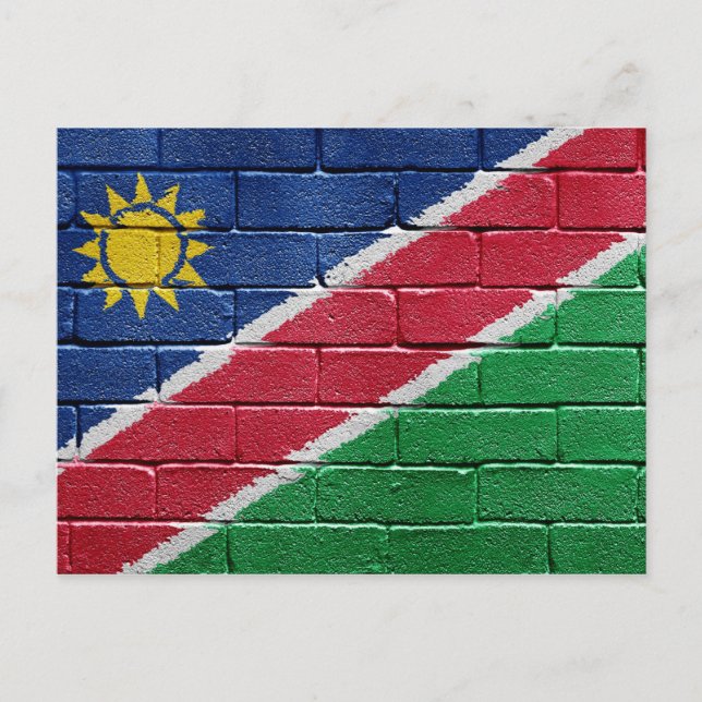 Cartão Postal Bandeira da Namíbia (Frente)