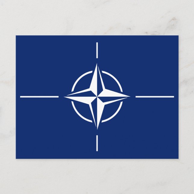 Cartão Postal Bandeira da NATO (Frente)