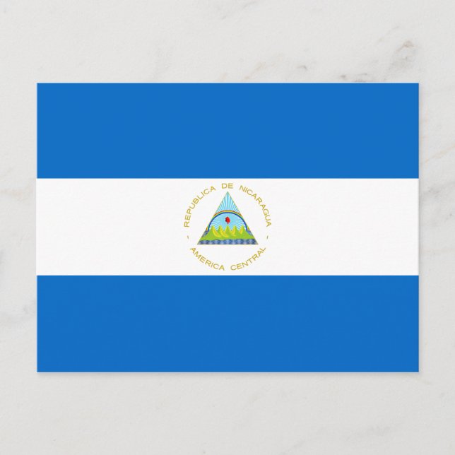 Cartão Postal Bandeira da Nicarágua (Frente)