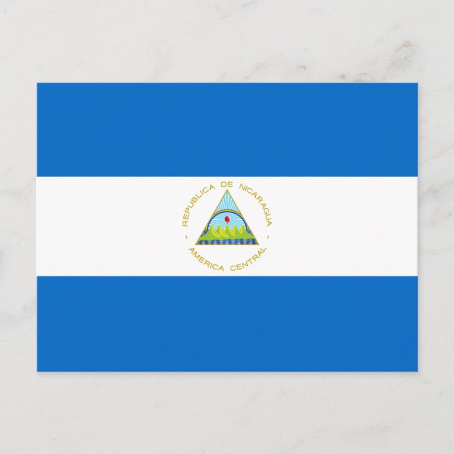 Cartão Postal Bandeira da Nicarágua (Frente)