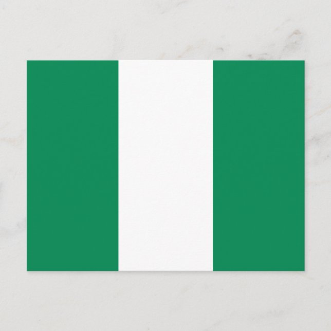 Cartão Postal Bandeira da Nigéria (Frente)