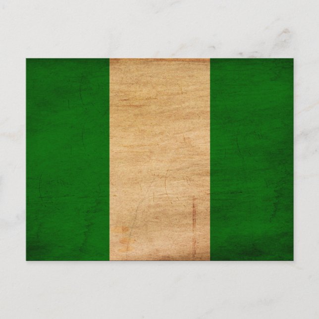 Cartão Postal Bandeira da Nigéria (Frente)