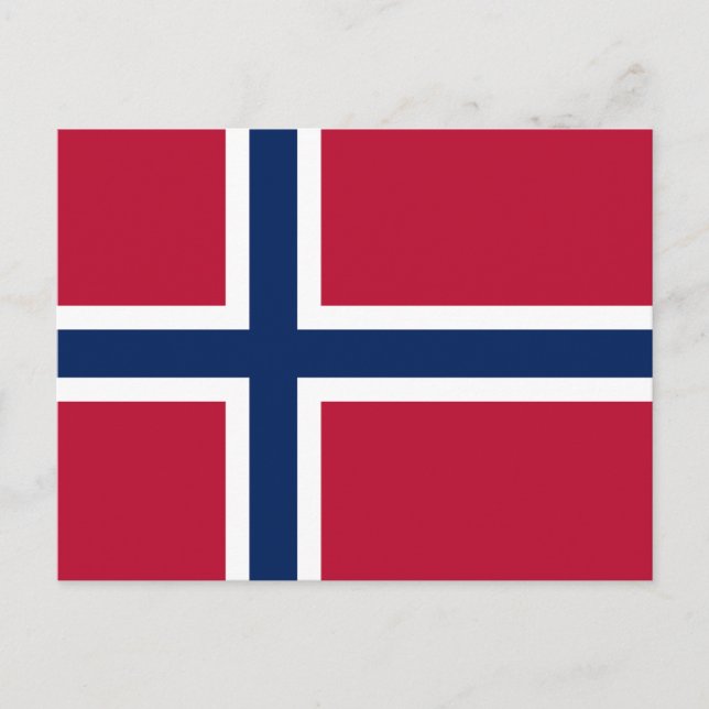 Cartão Postal Bandeira da Noruega (Frente)