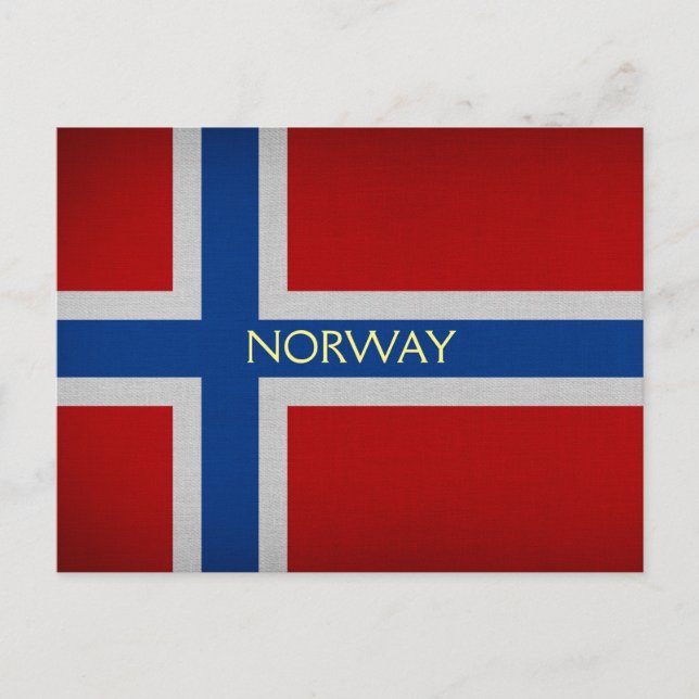 Cartão Postal Bandeira da Noruega (Frente)