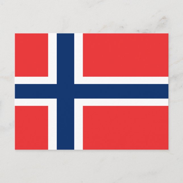 Cartão Postal Bandeira da Noruega (Frente)