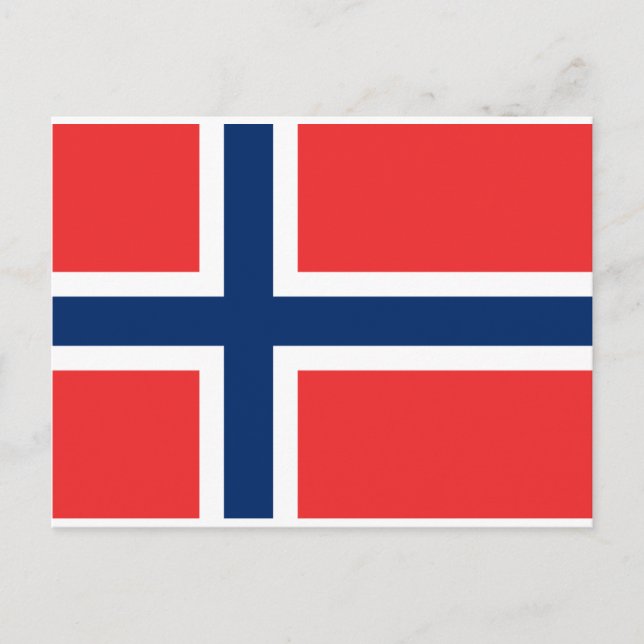 Cartão Postal Bandeira da Noruega (Frente)