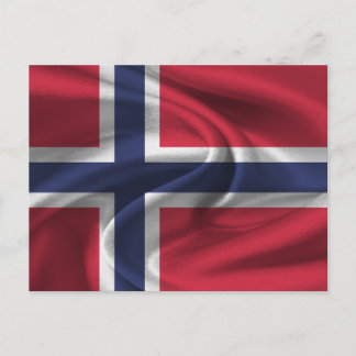 Cartão Postal Bandeira da Noruega