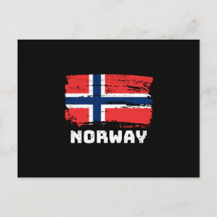 Cartão Postal Bandeira da Noruega