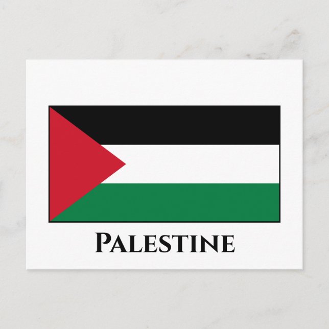 Cartão Postal Bandeira da Palestina (Palestina) (Frente)