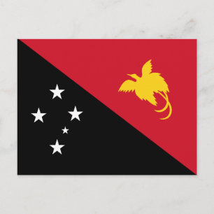 Cartão Postal Bandeira da Papua-Nova Guiné