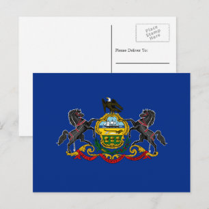 Cartão Postal Bandeira da Pensilvânia