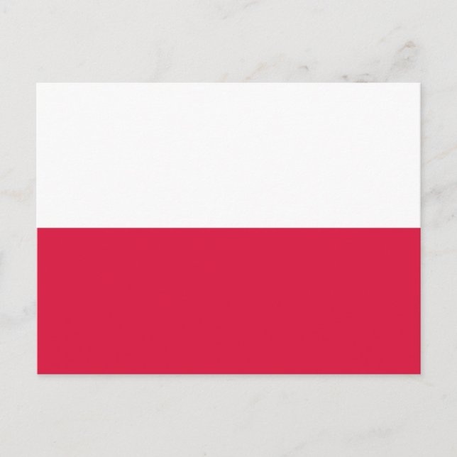 Cartão Postal Bandeira da Polônia (Frente)