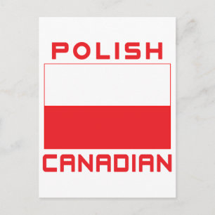 Cartão Postal Bandeira da Polônia Canadense