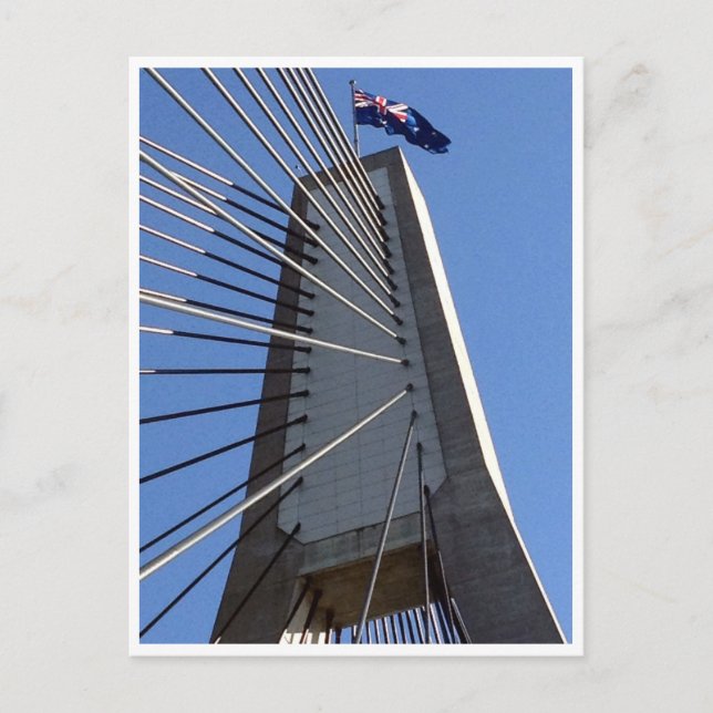 Cartão Postal bandeira da ponte anzac (Frente)