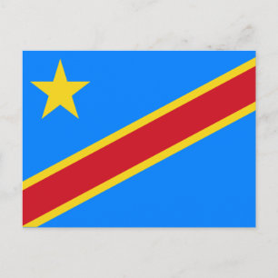 Cartão Postal Bandeira da RDC (República Democrática do Congo)