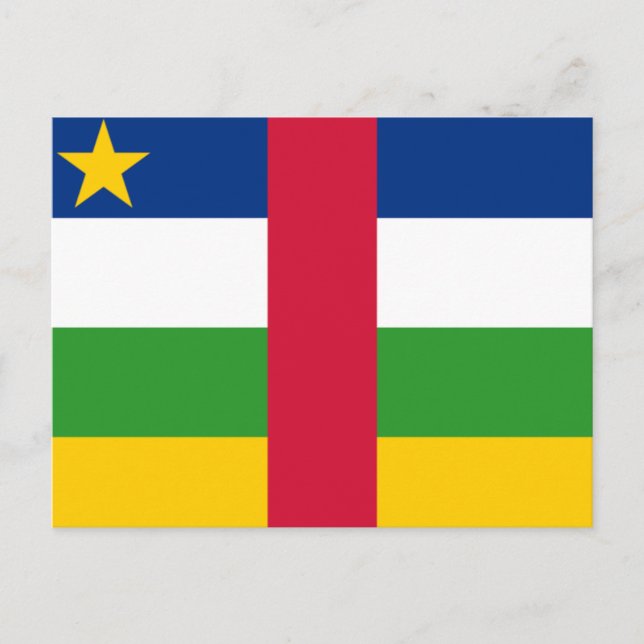 Cartão Postal Bandeira da República Centro-Africana (Frente)