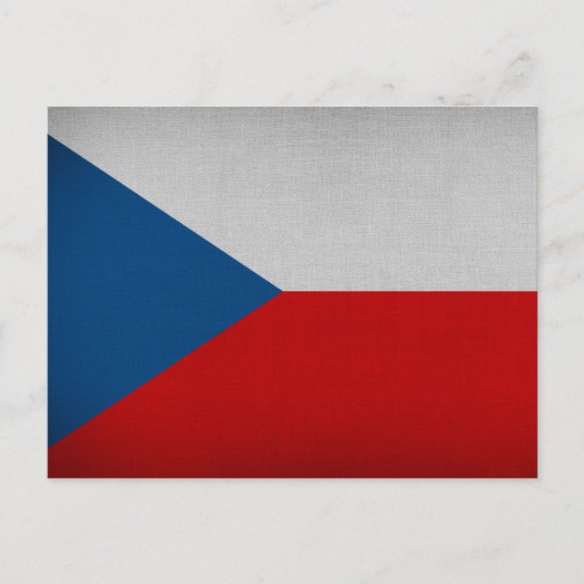 Cartão Postal Bandeira da República Checa (Frente)