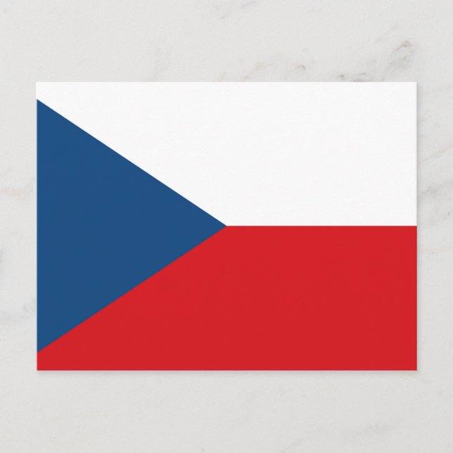 Cartão Postal Bandeira da República Checa (Frente)