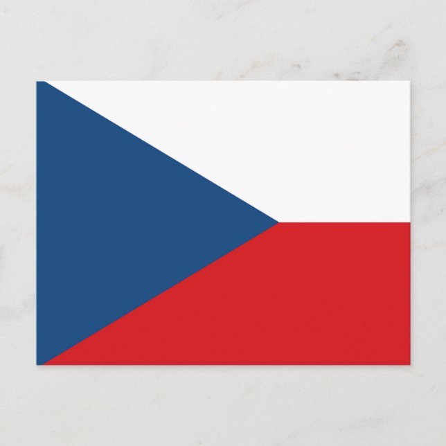 Cartão Postal Bandeira da República Checa (Frente)