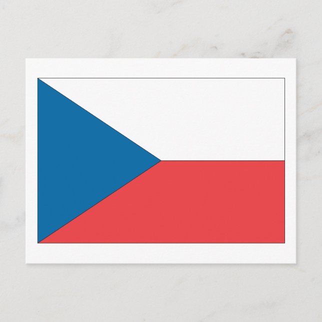 Cartão Postal Bandeira da República Checa (Frente)