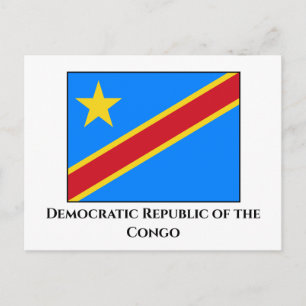 Cartão Postal Bandeira da República Democrática do Congo