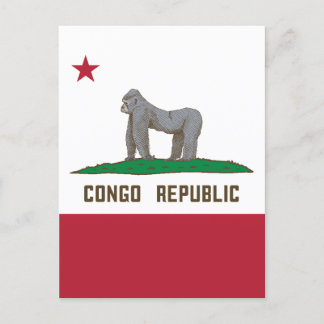 Cartão Postal Bandeira da República do Congo