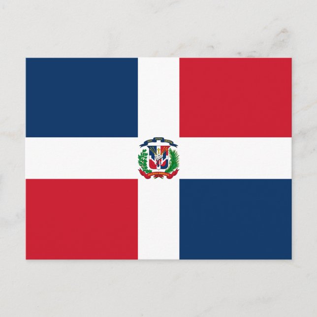 Cartão Postal Bandeira da República Dominicana (Frente)