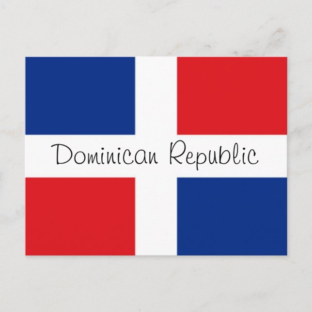 Cartão Postal Bandeira da República Dominicana (Frente)