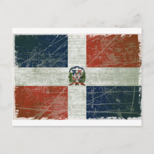 CARTÃO POSTAL BANDEIRA DA REPÚBLICA DOMINICANA