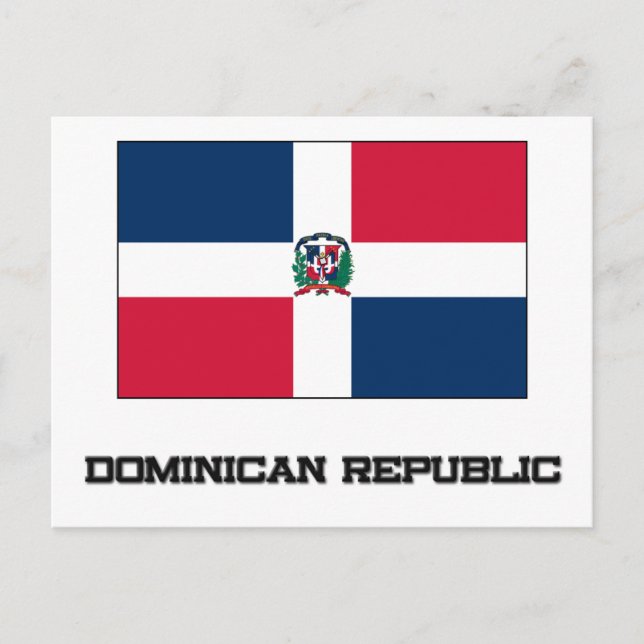 Cartão Postal Bandeira da República Dominicana (Frente)