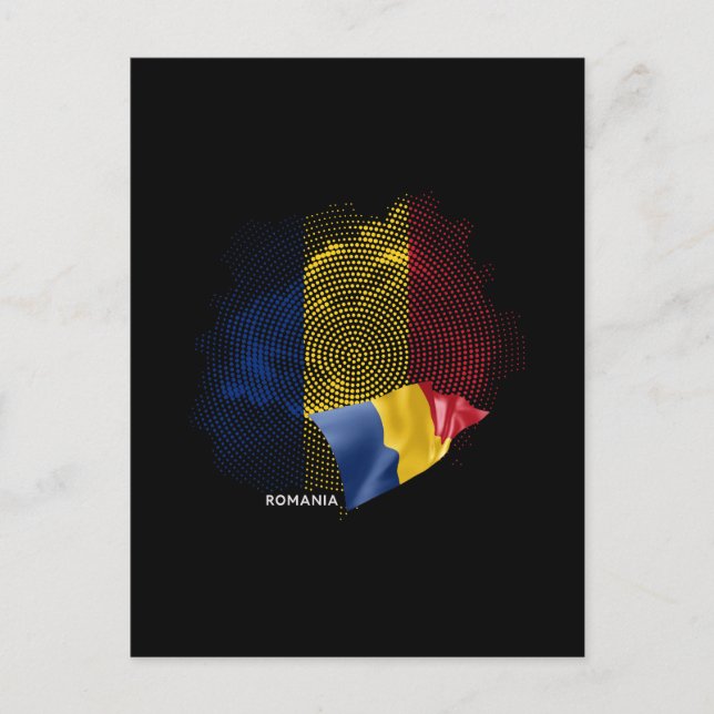 Cartão Postal bandeira da Romênia (Frente)