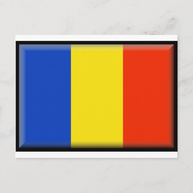 Cartão Postal Bandeira da Romênia (Frente)