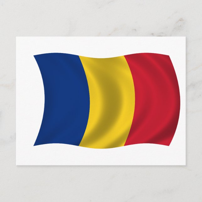 Cartão Postal Bandeira da Romênia (Frente)