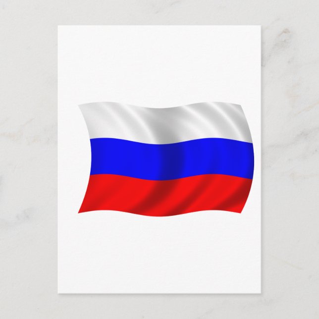 Cartão Postal Bandeira da Rússia (Frente)